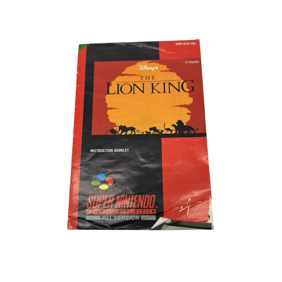 Super Nintendo / SNES Lion King game, box and instructions