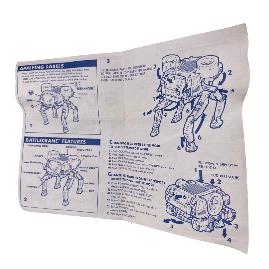 Starcom Battlecrane Instructions Battle Crane vehicle 270