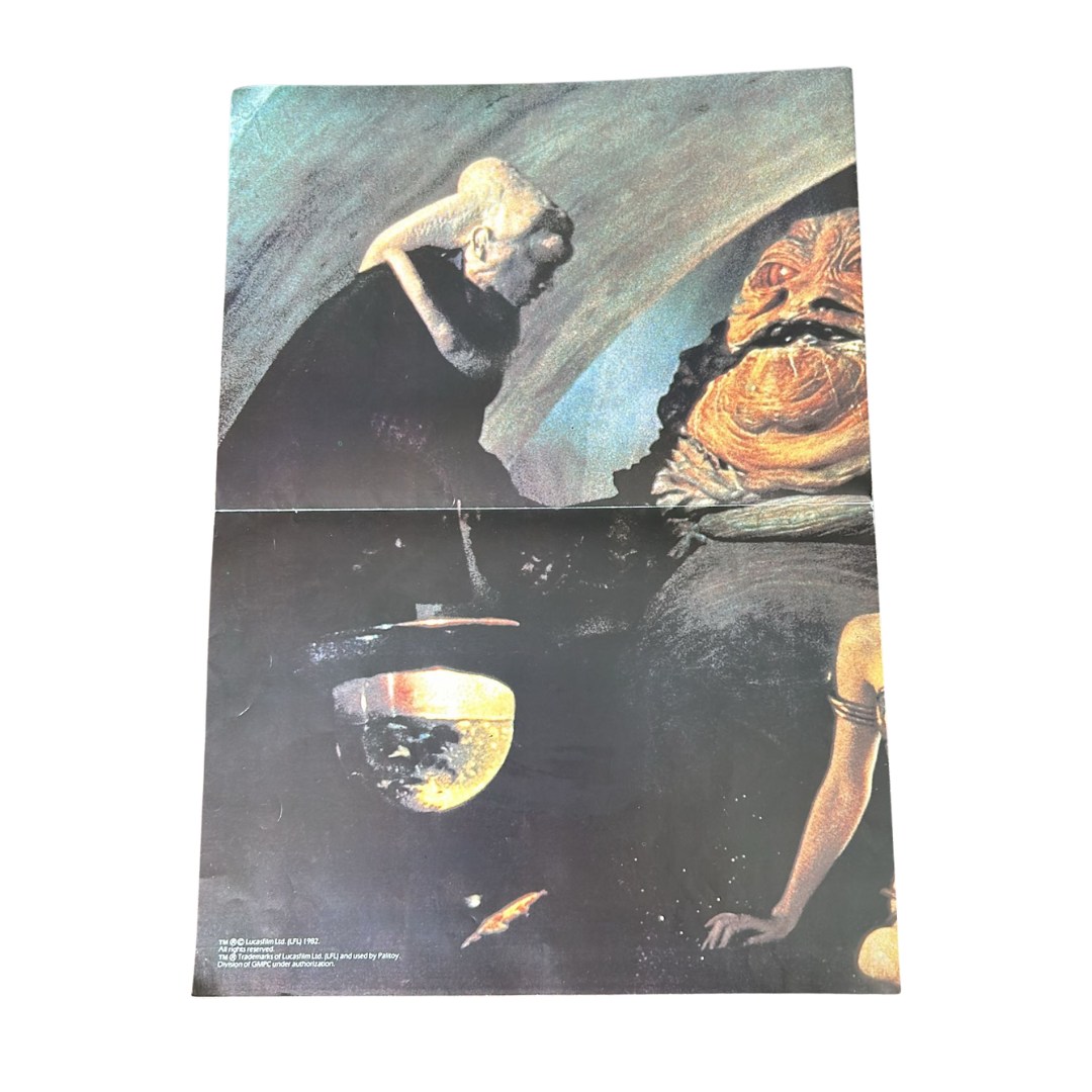 Vintage Star Wars 1983 Airfix 2-Sided Poster Leia gold bikini & Han Solo