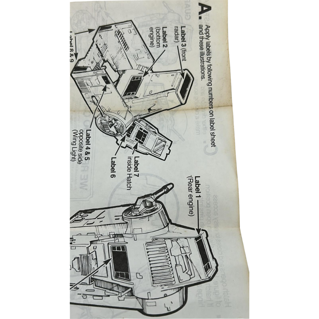 Vintage Star Wars AST-5 instructions by Kenner MINI RIG 464