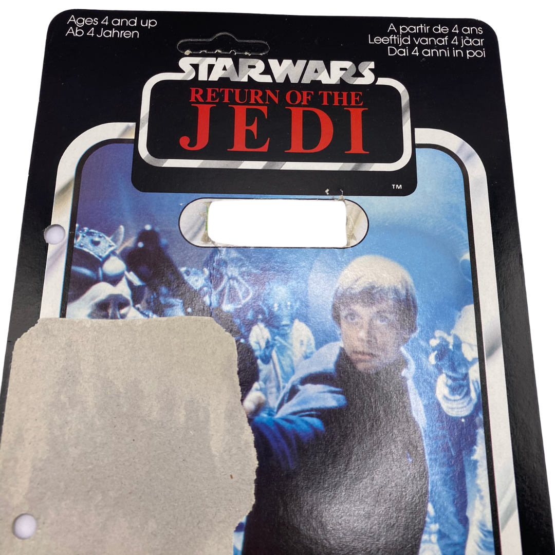 Vintage Star Wars Palitoy Original 1983 Luke Skywalker Jedi Knight cardback hole