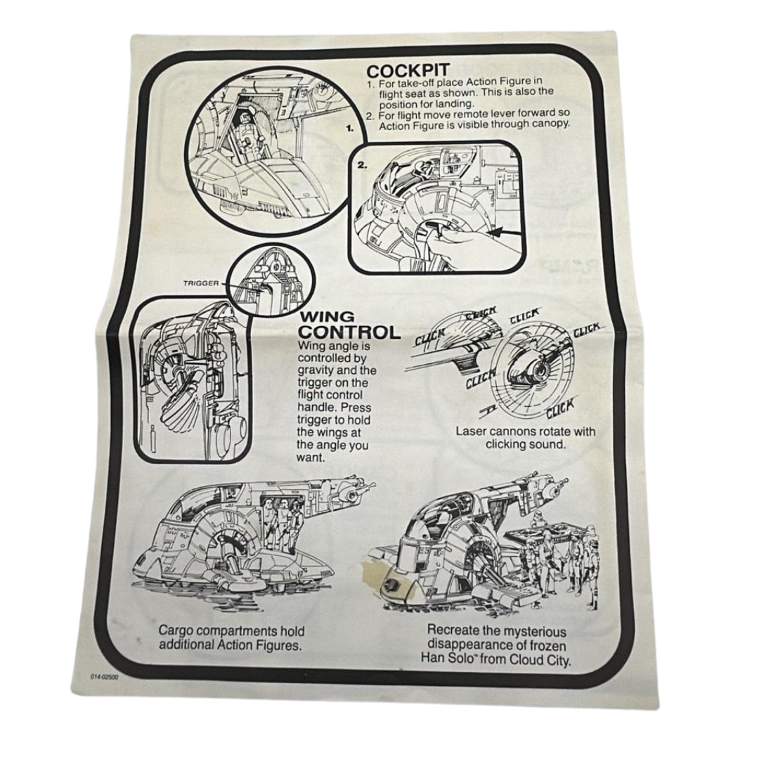 Vintage Star Wars Slave 1 instructions by Palitoy Boba Fett ship 464