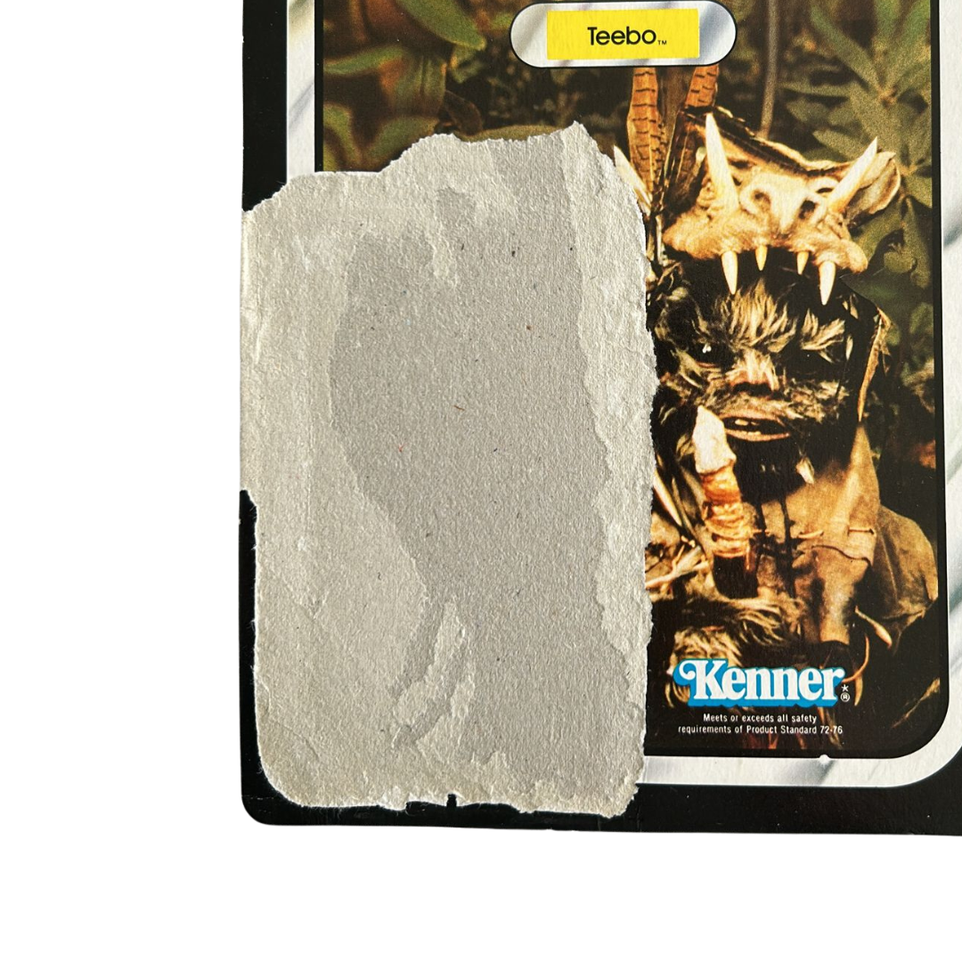 Vintage Star Wars Teebo Ewok cardback 79 back