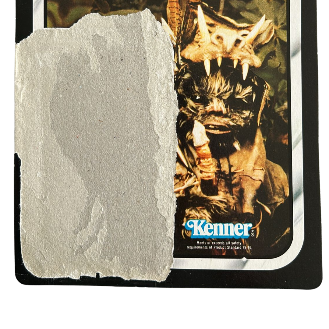 Vintage Star Wars Teebo Ewok cardback 79 back