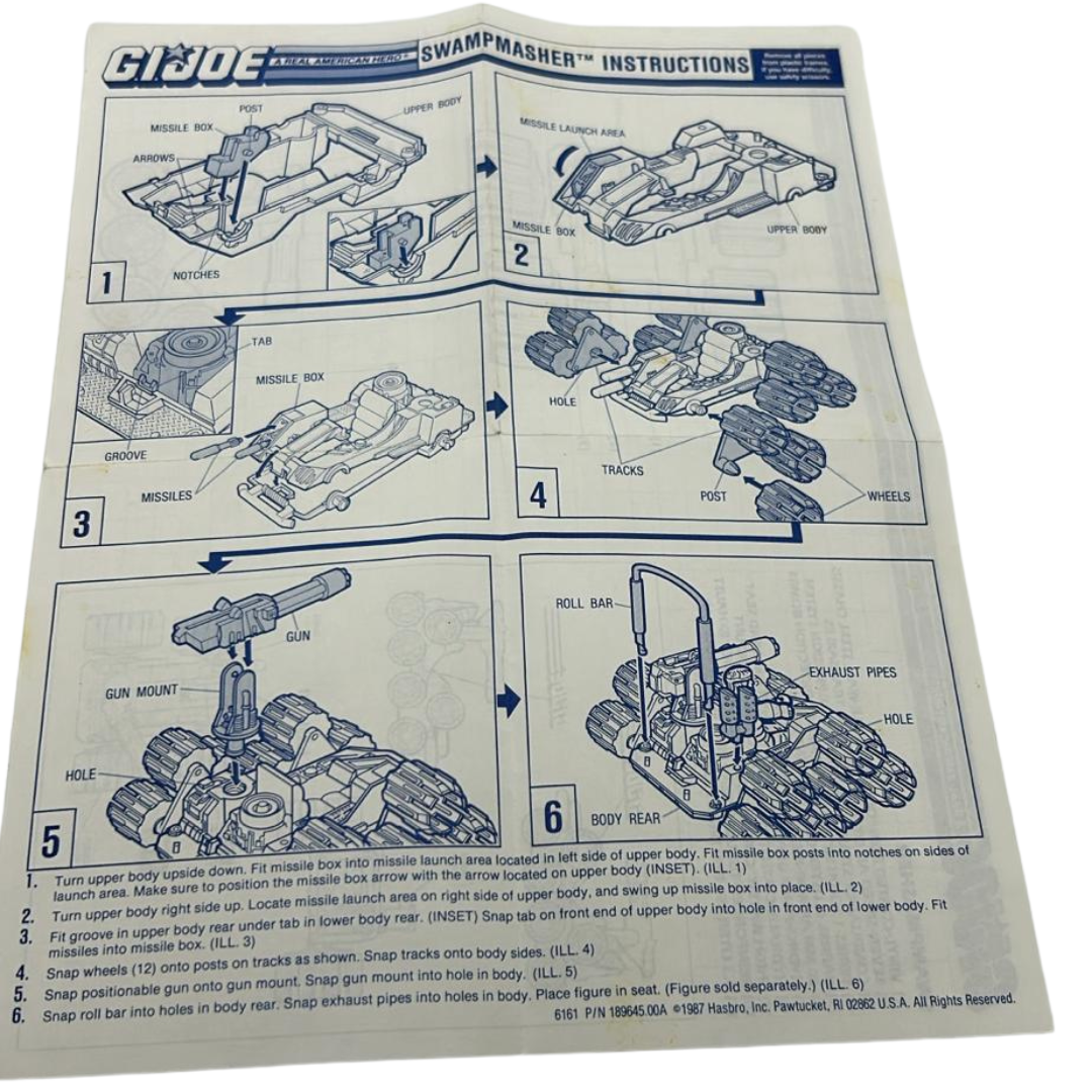 GI Joe, Action Force Swamp Masher instructions / blueprints