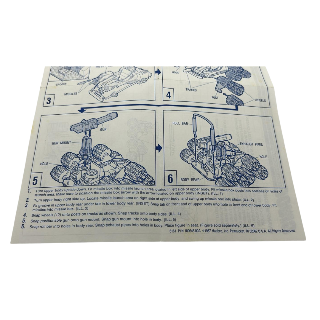 GI Joe, Action Force Swamp Masher instructions / blueprints