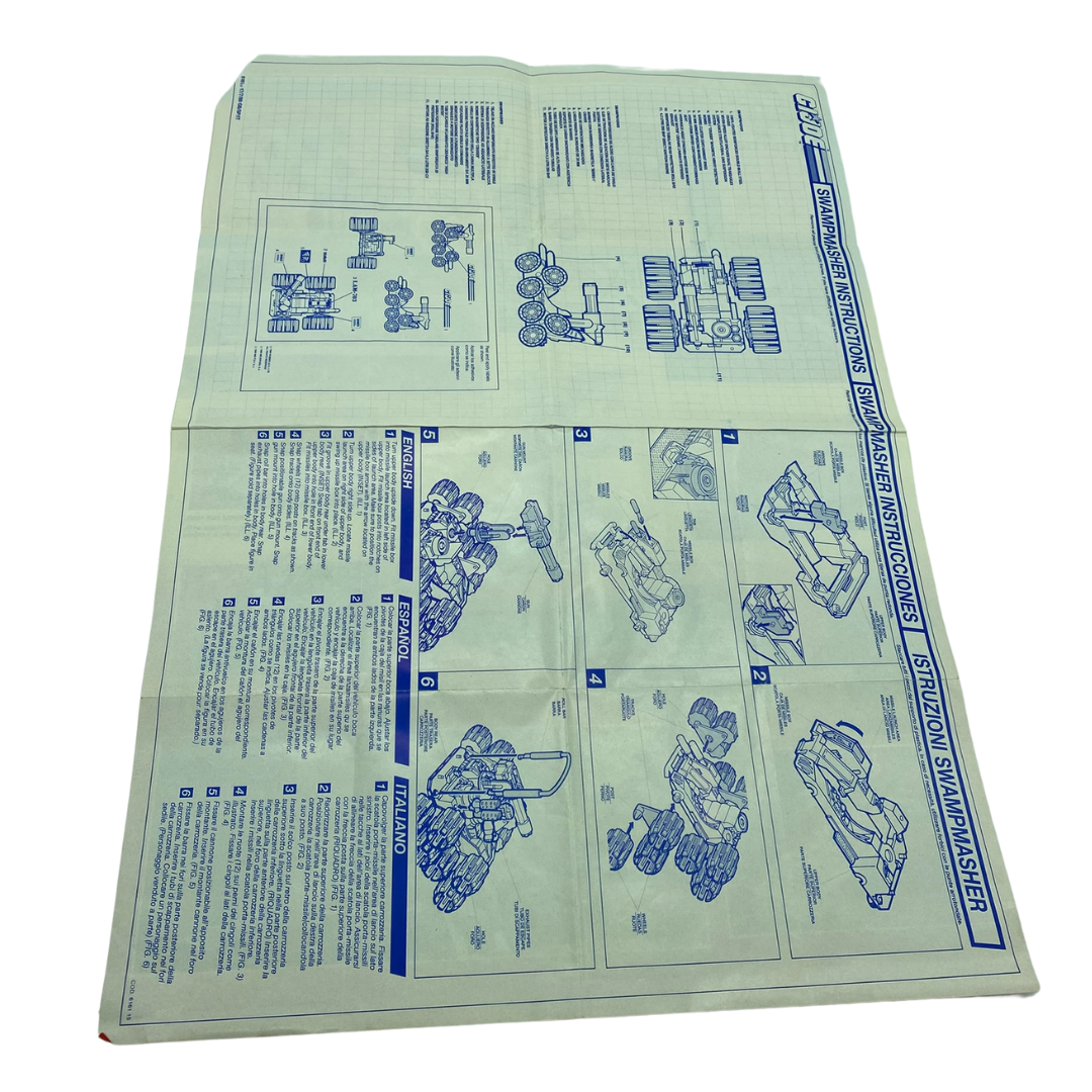 Action Force, GI Joe Swamp Masher instructions toy poster tiger force 129