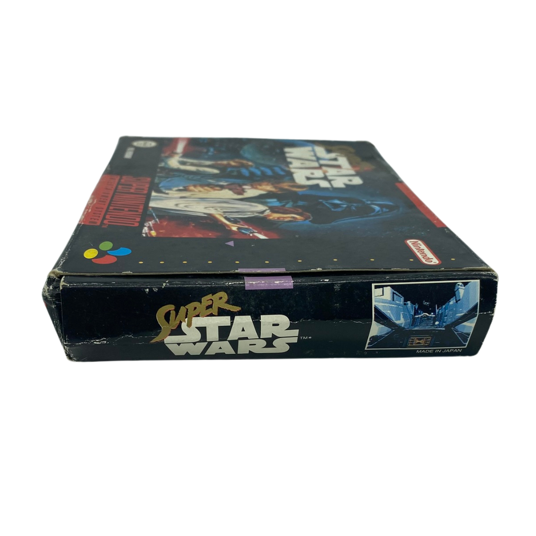Super Nintendo / SNES Super Star Wars, game box and instructions