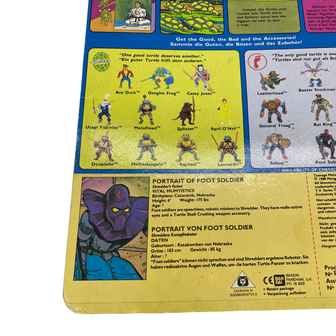 Teenage Mutant Ninja Turtles Foot Soldier figure cardback original