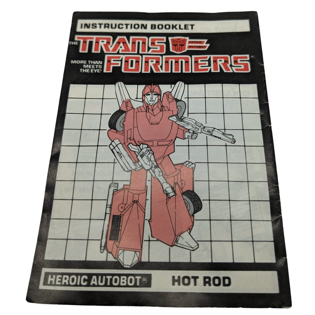 Transformers G1 Hot Rod, Hotrod, instructions