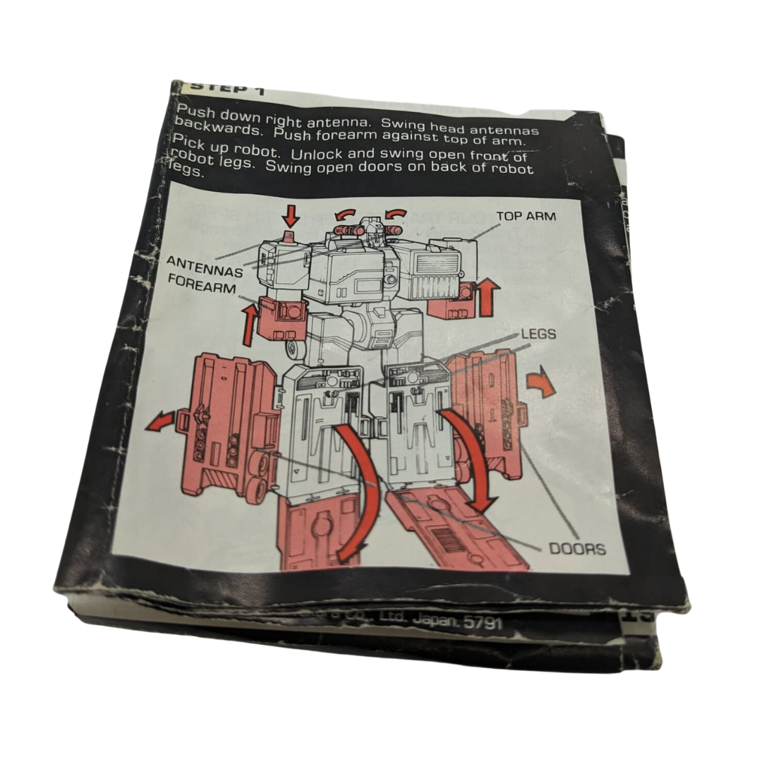 Transformers G1 Metroplex Autobot instructions booklet
