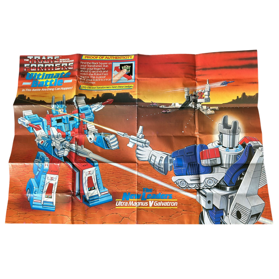 Transformers g1 Product poster Ultimate Battle Ultra Magnus VS Galvatron