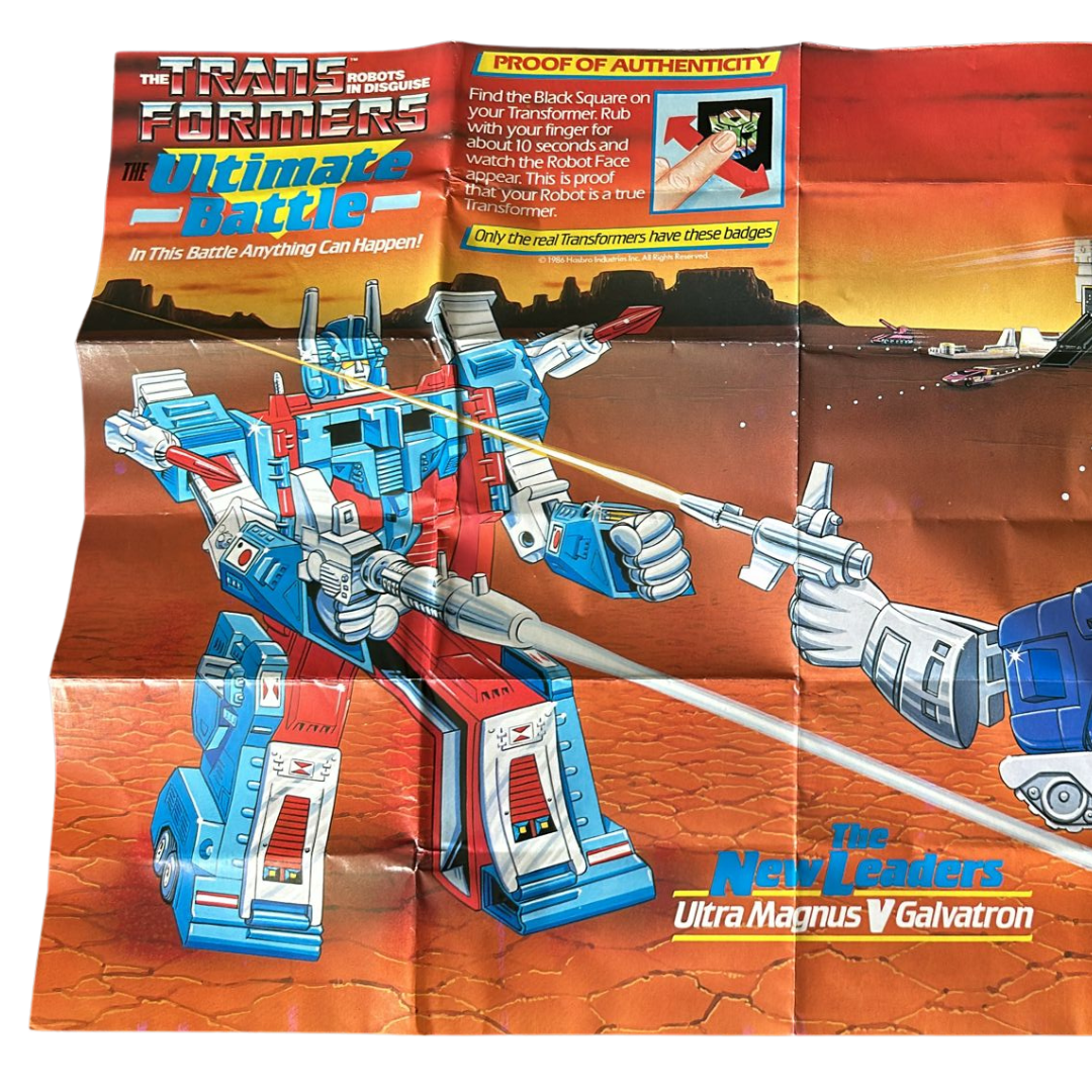 Transformers g1 Product poster Ultimate Battle Ultra Magnus VS Galvatron
