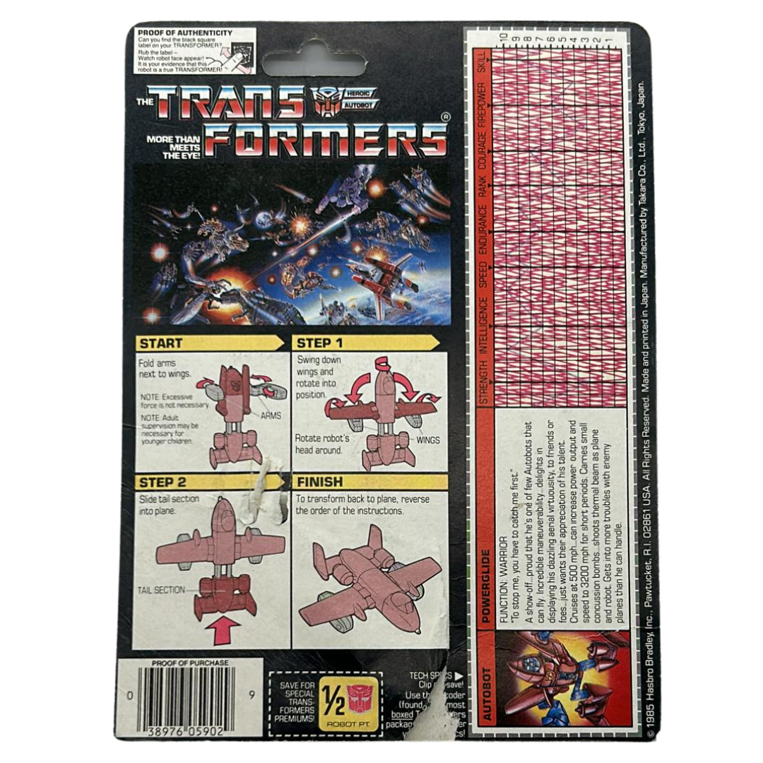Transformers G1 Powerglide Mini-Autobot with original bubble and card