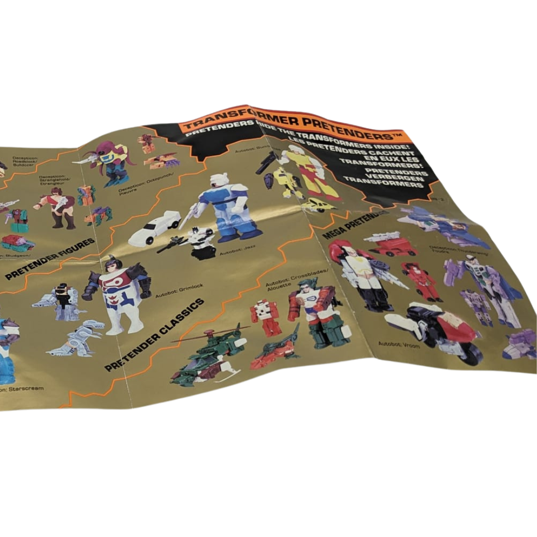 Transformers G1 Leaflet Promo Poster gold & silver 344