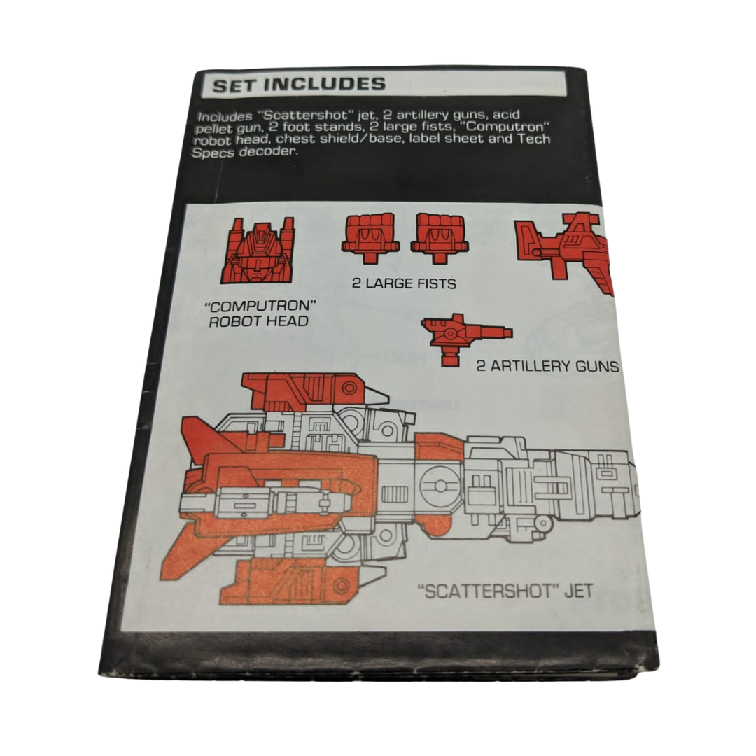 Transformers G1 Scattershot, Computron Autobot instructions booklet