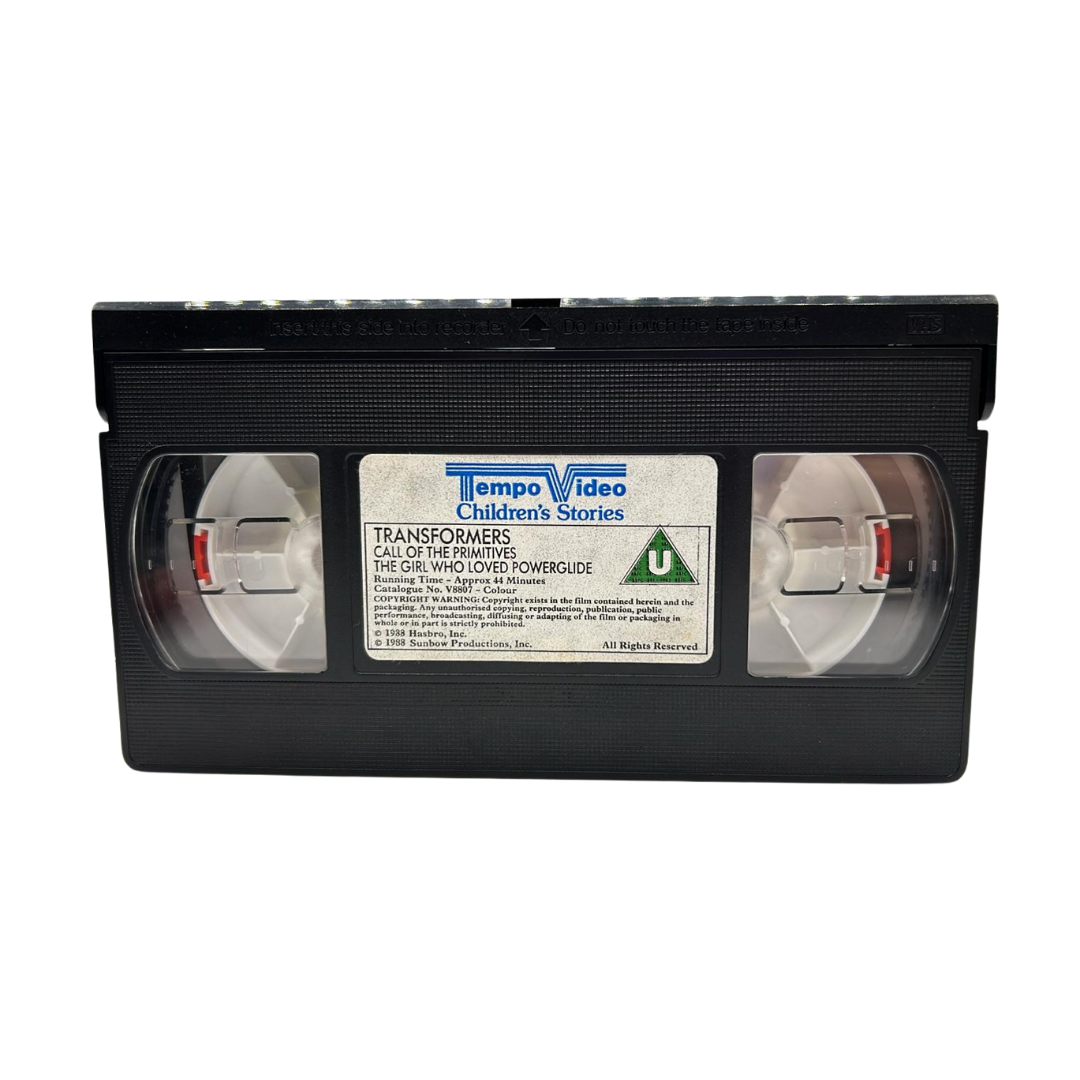 Transformers VHS Video Call of The Primitives & The Girl Who Loved Powerglide