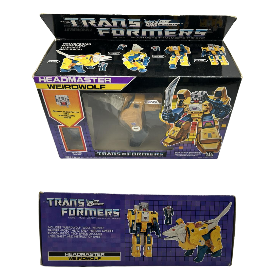 Transformers G1 Weirdwolf Headmaster Figure complete boxed & inserts
