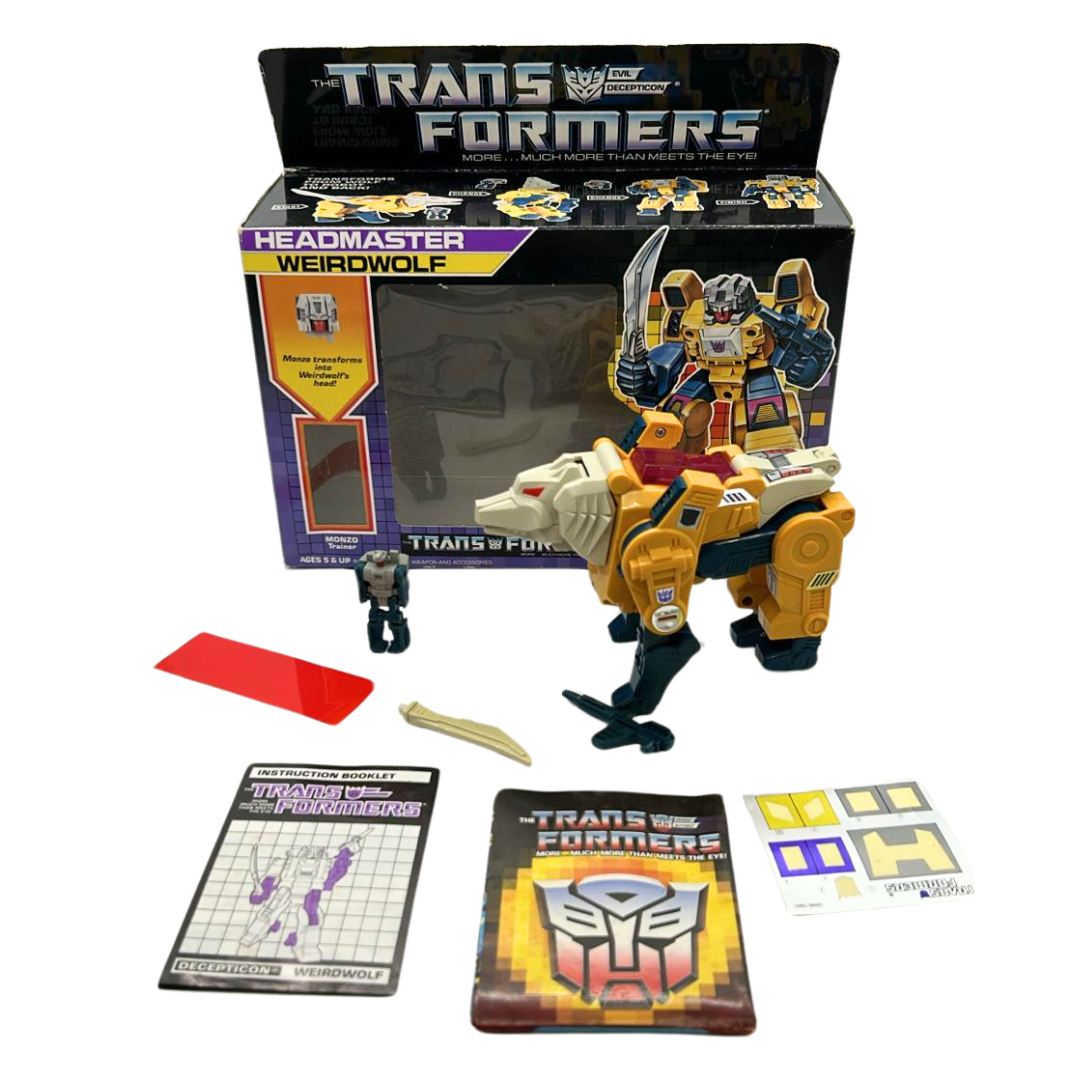 Transformers G1 Weirdwolf Headmaster Figure complete boxed & inserts