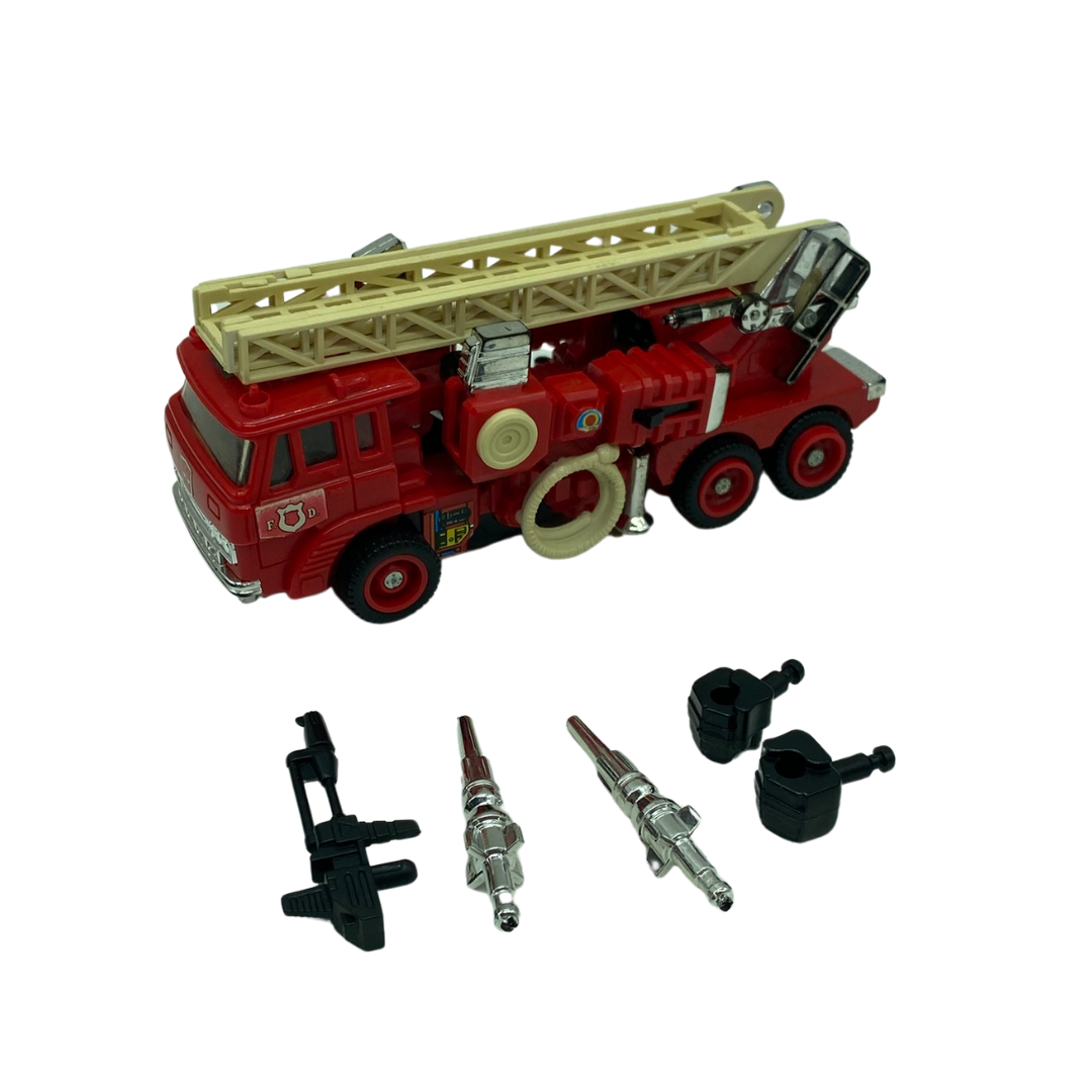 Transformers G1 Inferno Fire engine complete with paperwork 97B