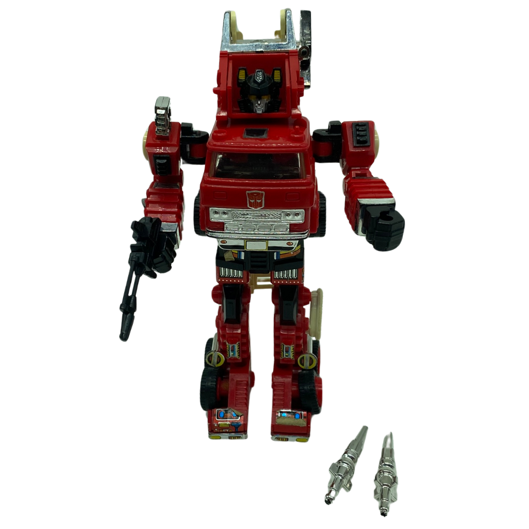 Transformers G1 Inferno Fire engine complete with paperwork 97B