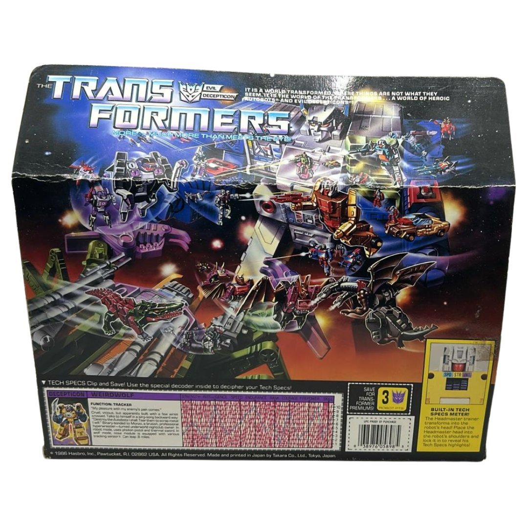 Transformers G1 Weirdwolf Headmaster Figure complete boxed & inserts