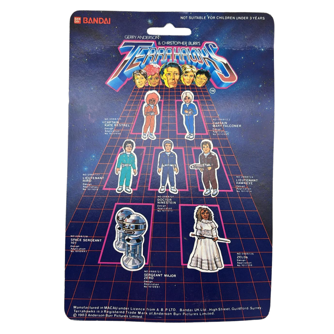 Terrahawks Doctor Ninestein moc mint on card by Bandai