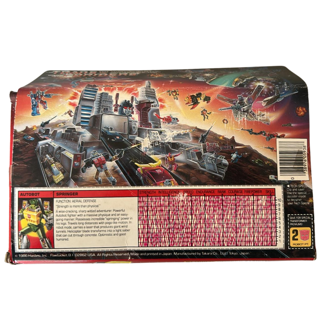 Transformers G1 Springer Triple Changer original box