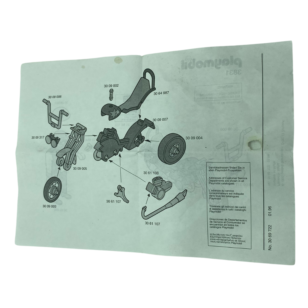 Playmobil 3831 Harley Davidson Motor Cycle And Rider instructions