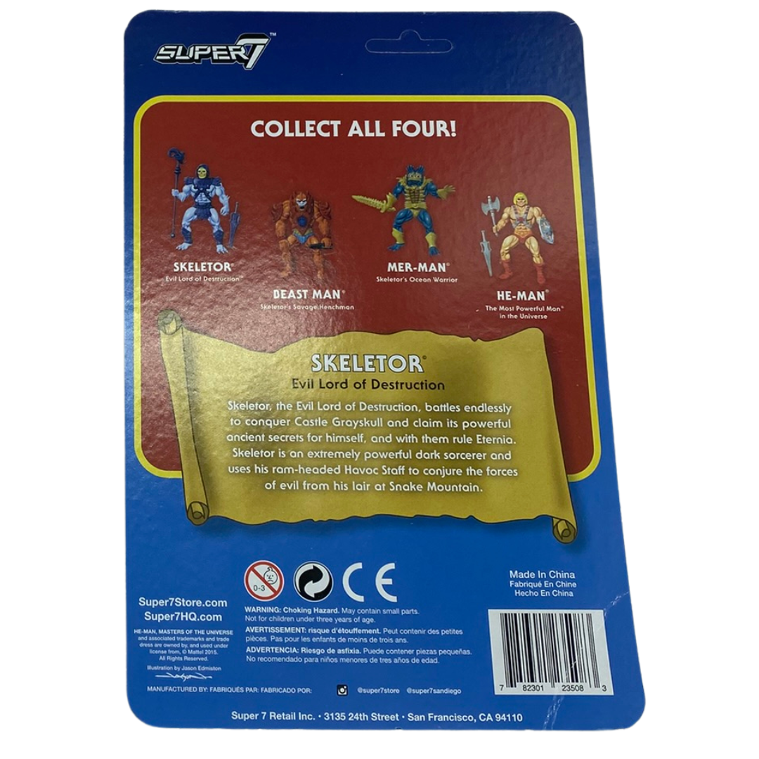 He-Man Skeletor Super 7 backing card 2015