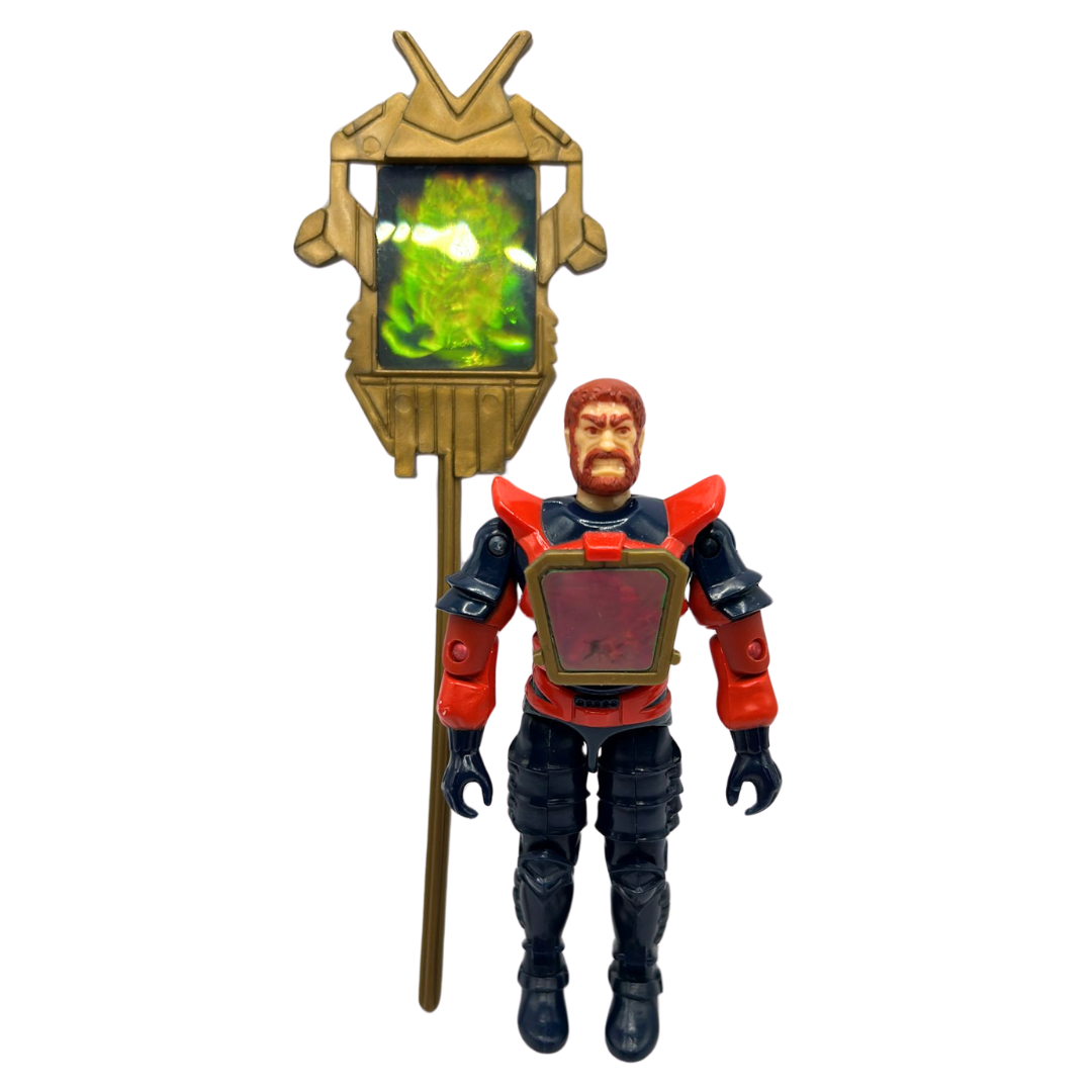 Visionaries Lexor figure with staff Armadillo chest totem 423