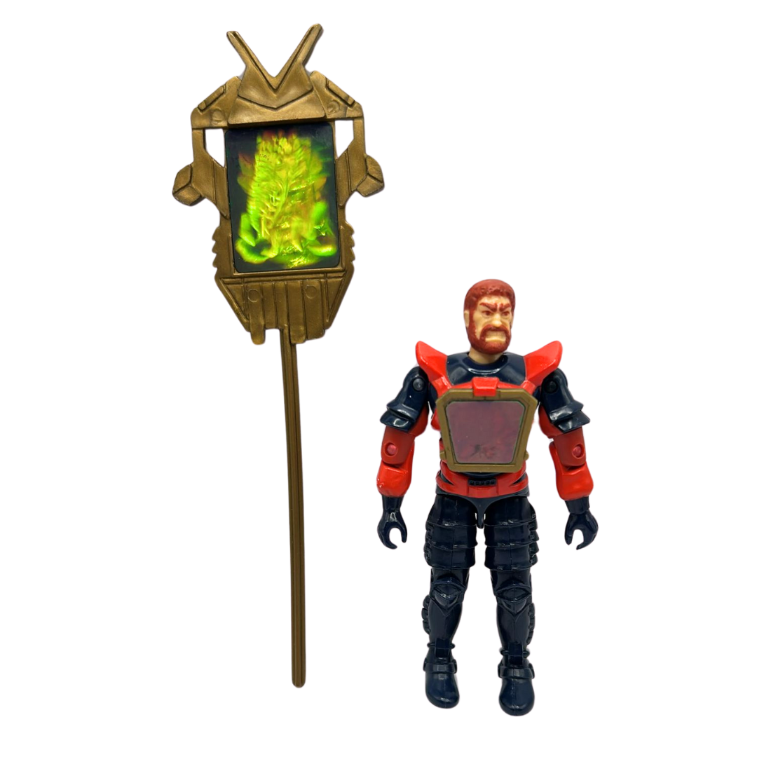 Visionaries Lexor figure with staff Armadillo chest totem 423