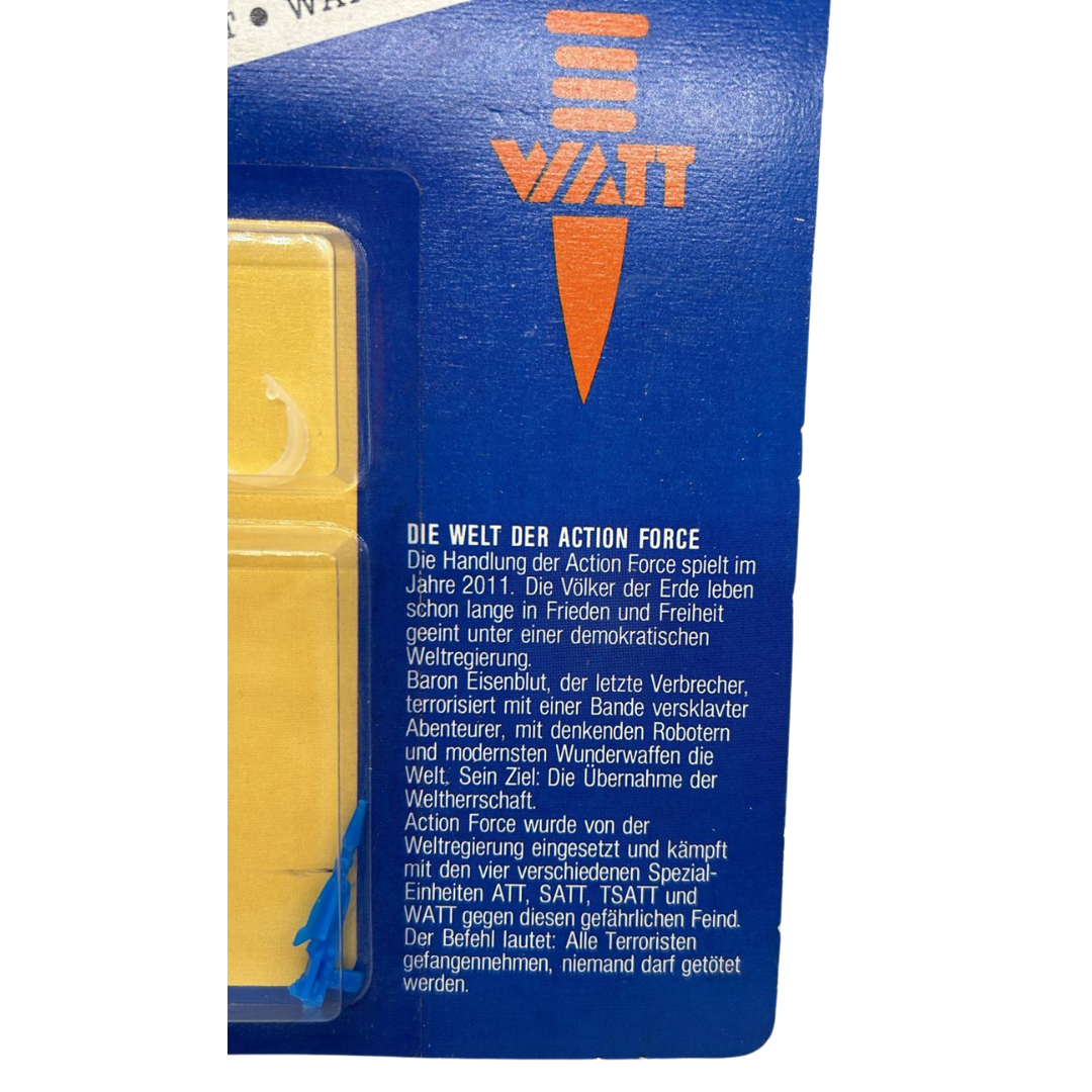 Vintage Palitoy German Action Force WATT Njet Jet complete figure on MOC