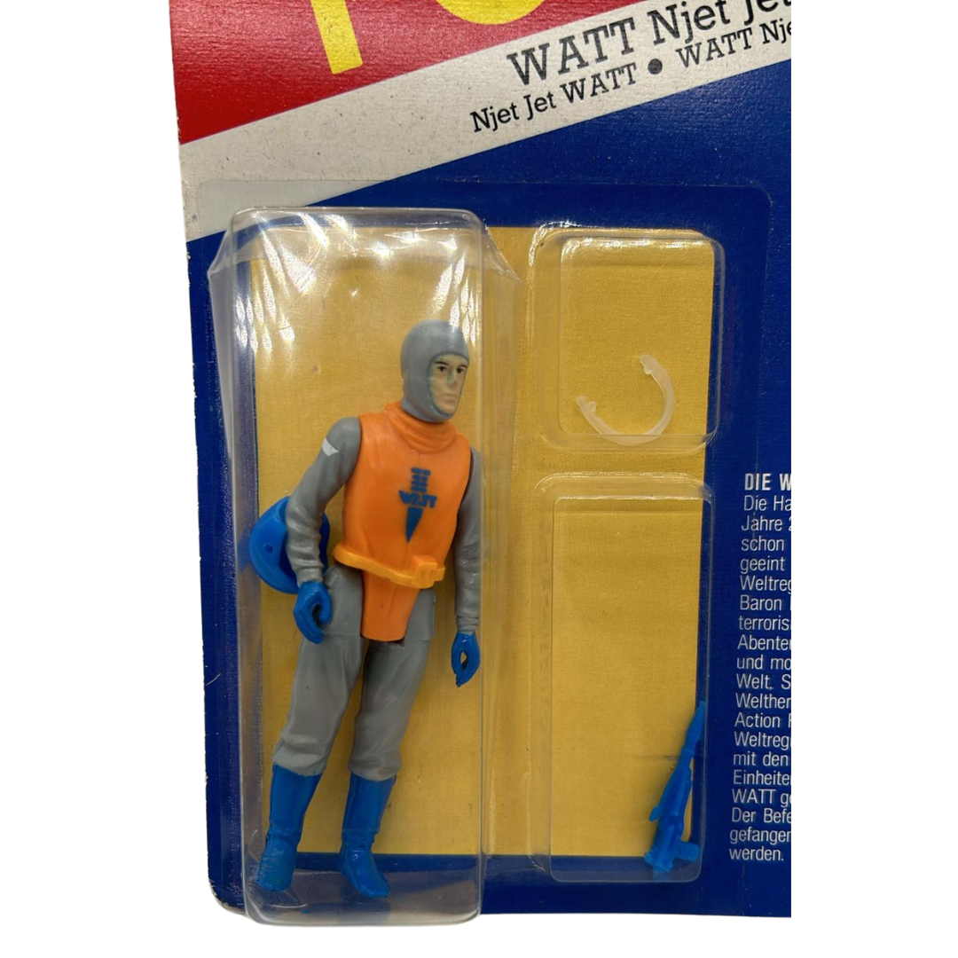 Vintage Palitoy German Action Force WATT Njet Jet complete figure on MOC