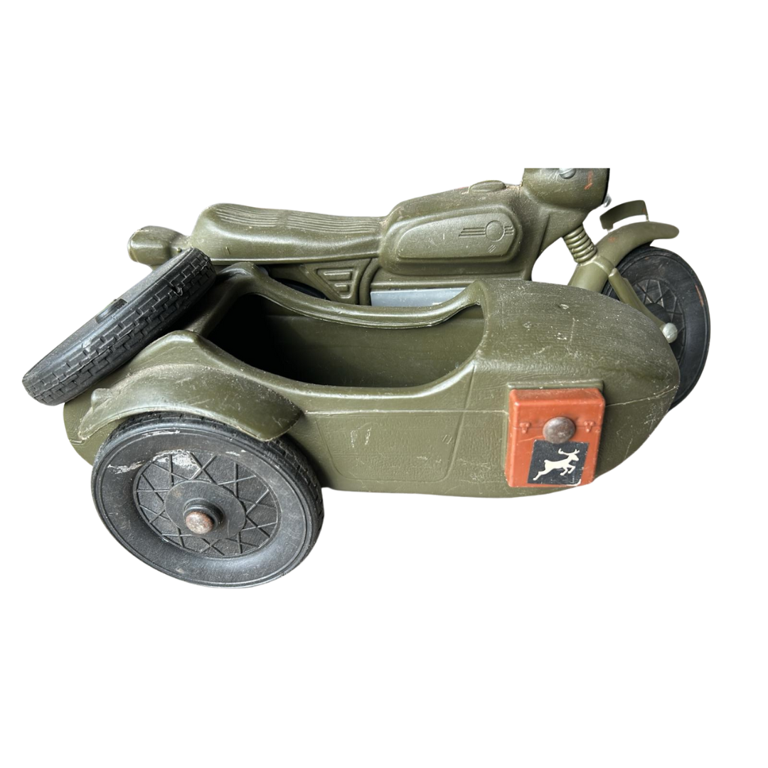 Vintage Action Man German Motorbike and Side Car. Cherilea not complete