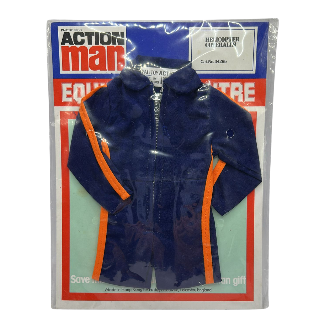 Action Man Helicopter Overalls by Palitoy sealed on card MOC equipment centre