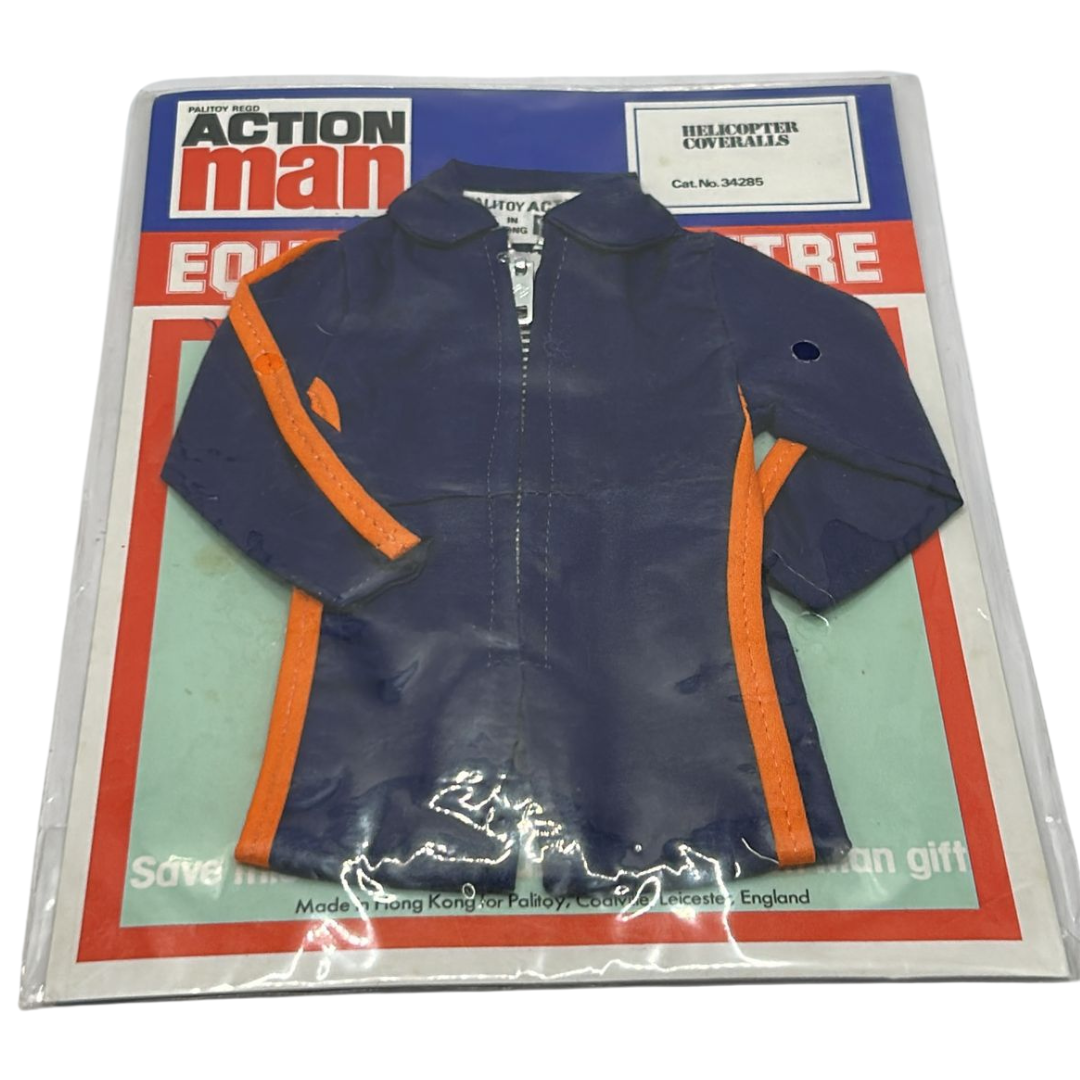 Action Man Helicopter Overalls by Palitoy sealed on card MOC equipment centre