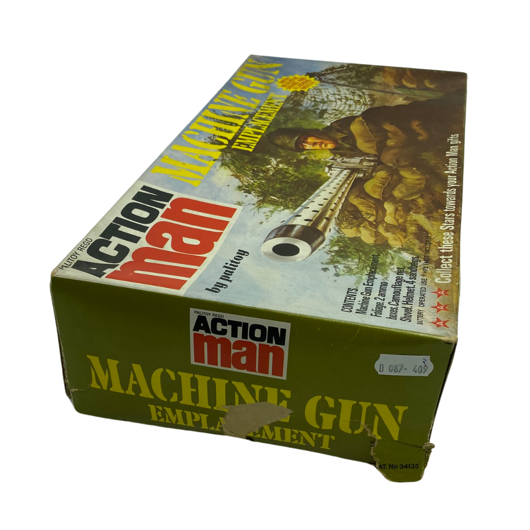 Action Man Machine Gun Emplacement in box by Palitoy near complete untested