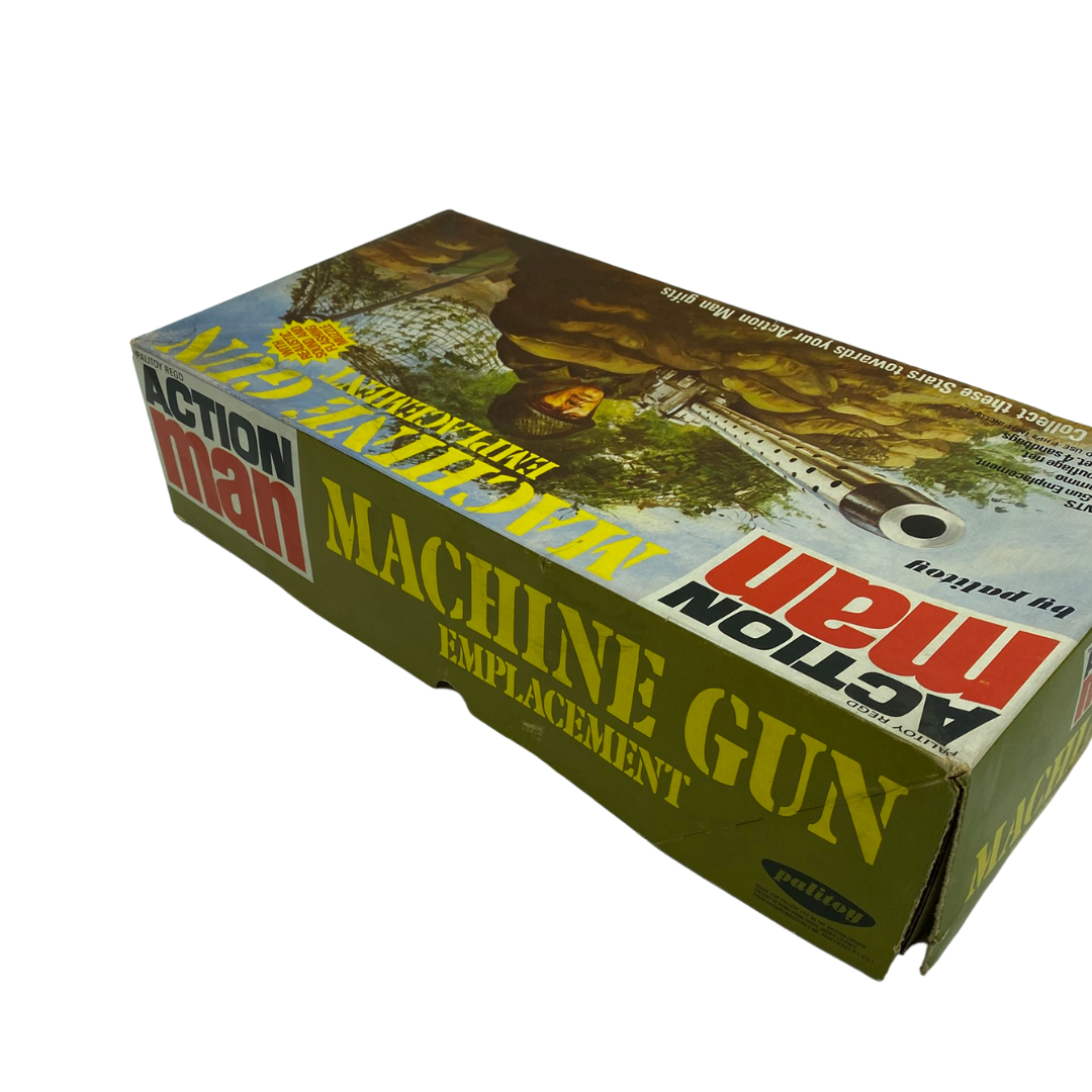 Action Man Machine Gun Emplacement in box by Palitoy near complete untested