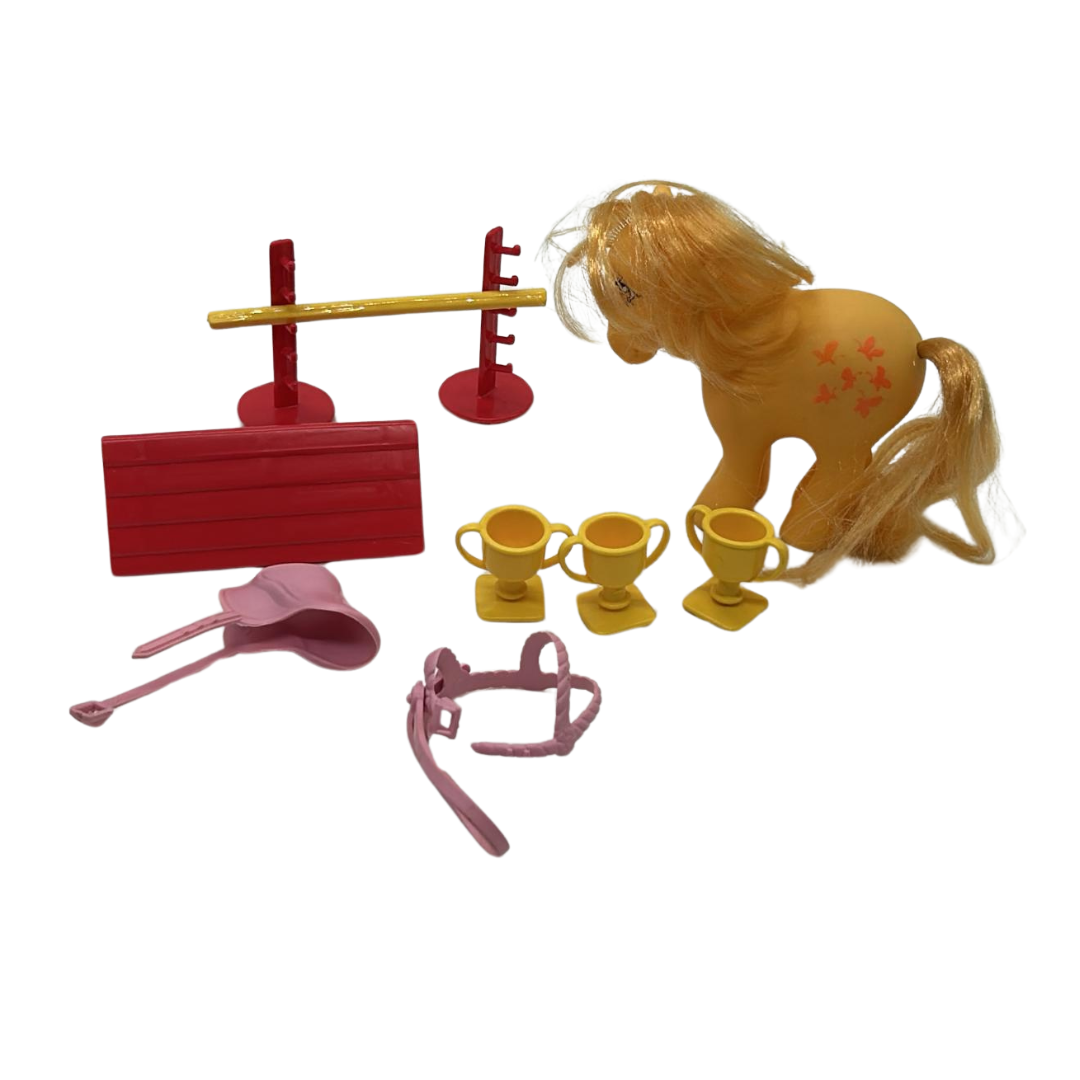 My Little Pony G1 Gymkhana with Butterscotch figure original