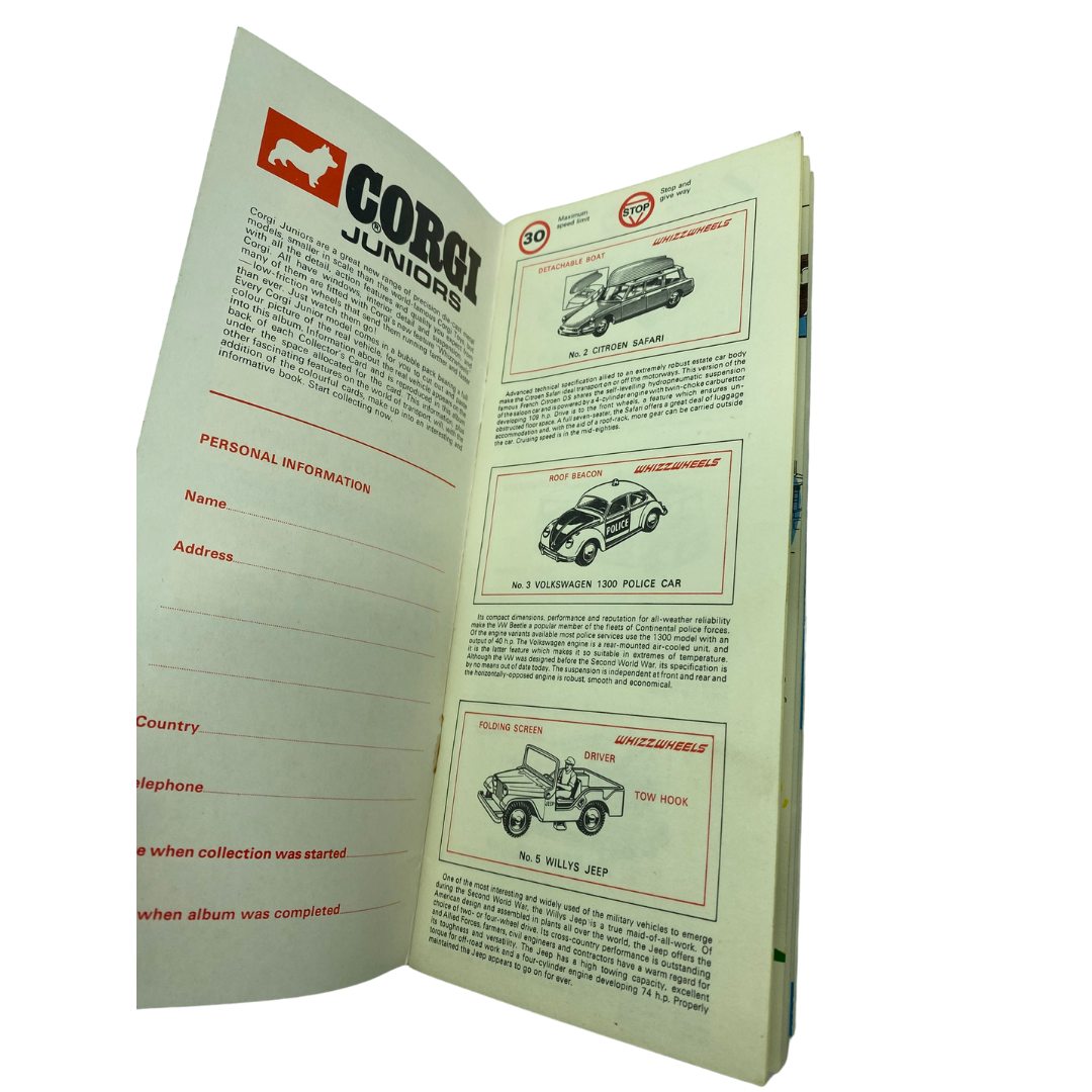Corgi Juniors Collectors album leaflet / paperwork 108