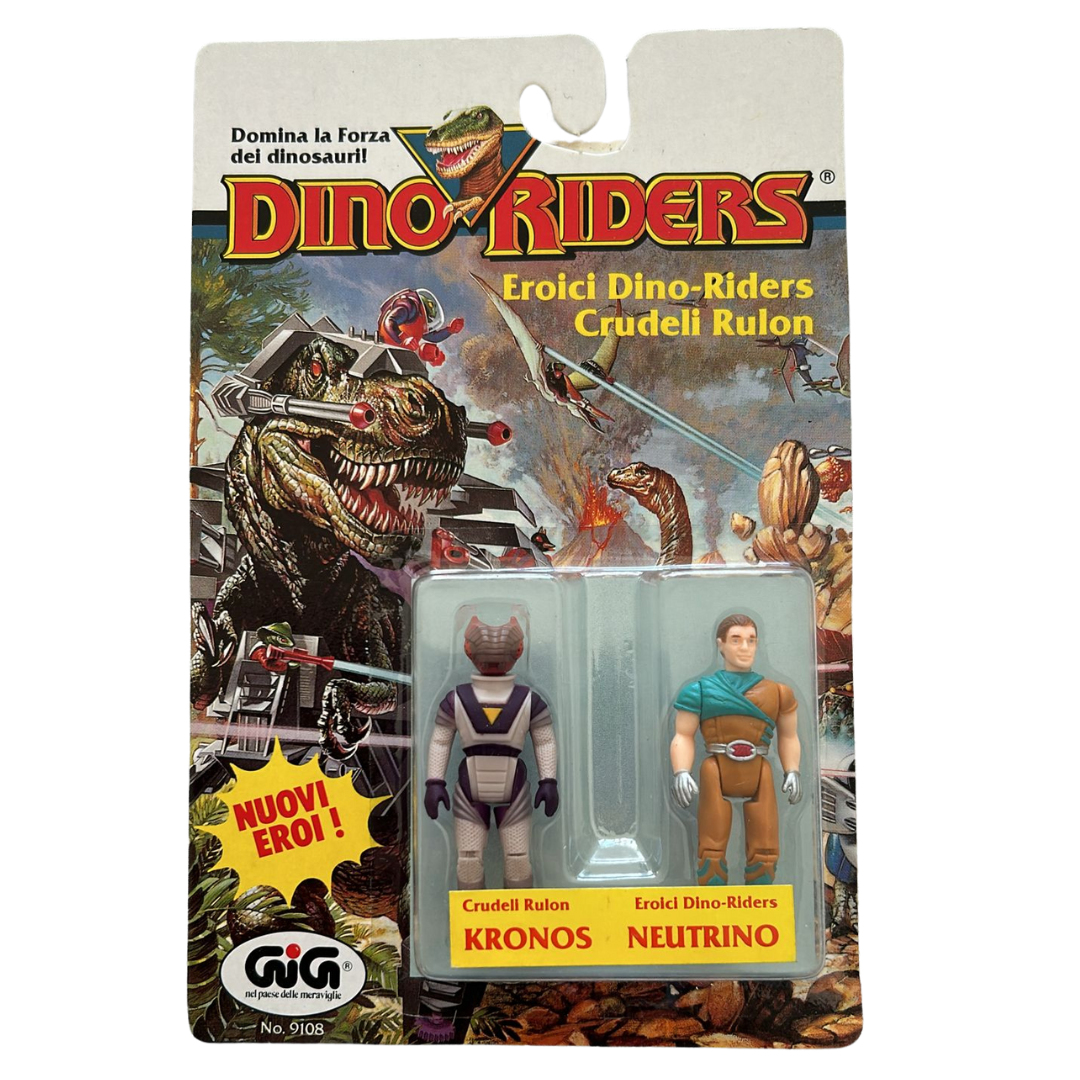 Dino Riders Poxx and Neutrion MOC double pack sealed by Tyco