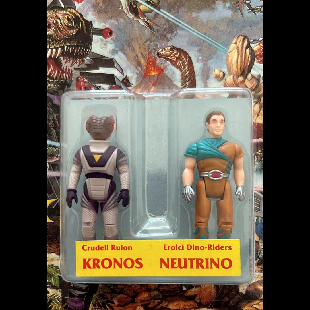 Dino Riders Poxx and Neutrion MOC double pack sealed by Tyco