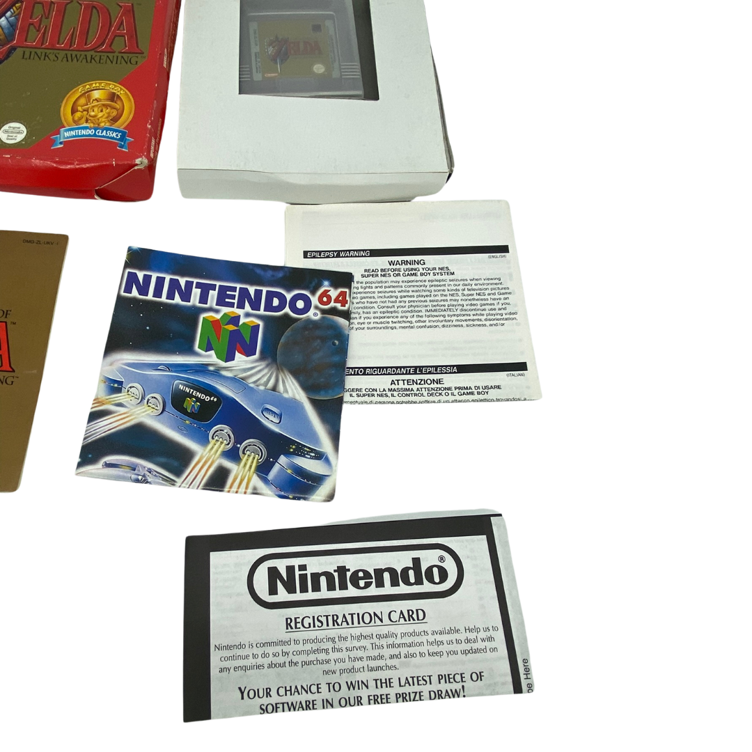 Nintendo Gameboy The Legend Of Zelda Link's Awakening game, box & instructions