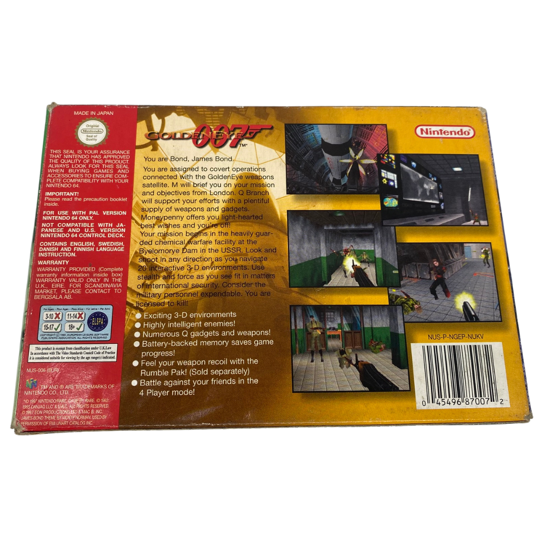 Nintendo 64 / N64 Goldeneye 007, game, box, insert & instructions