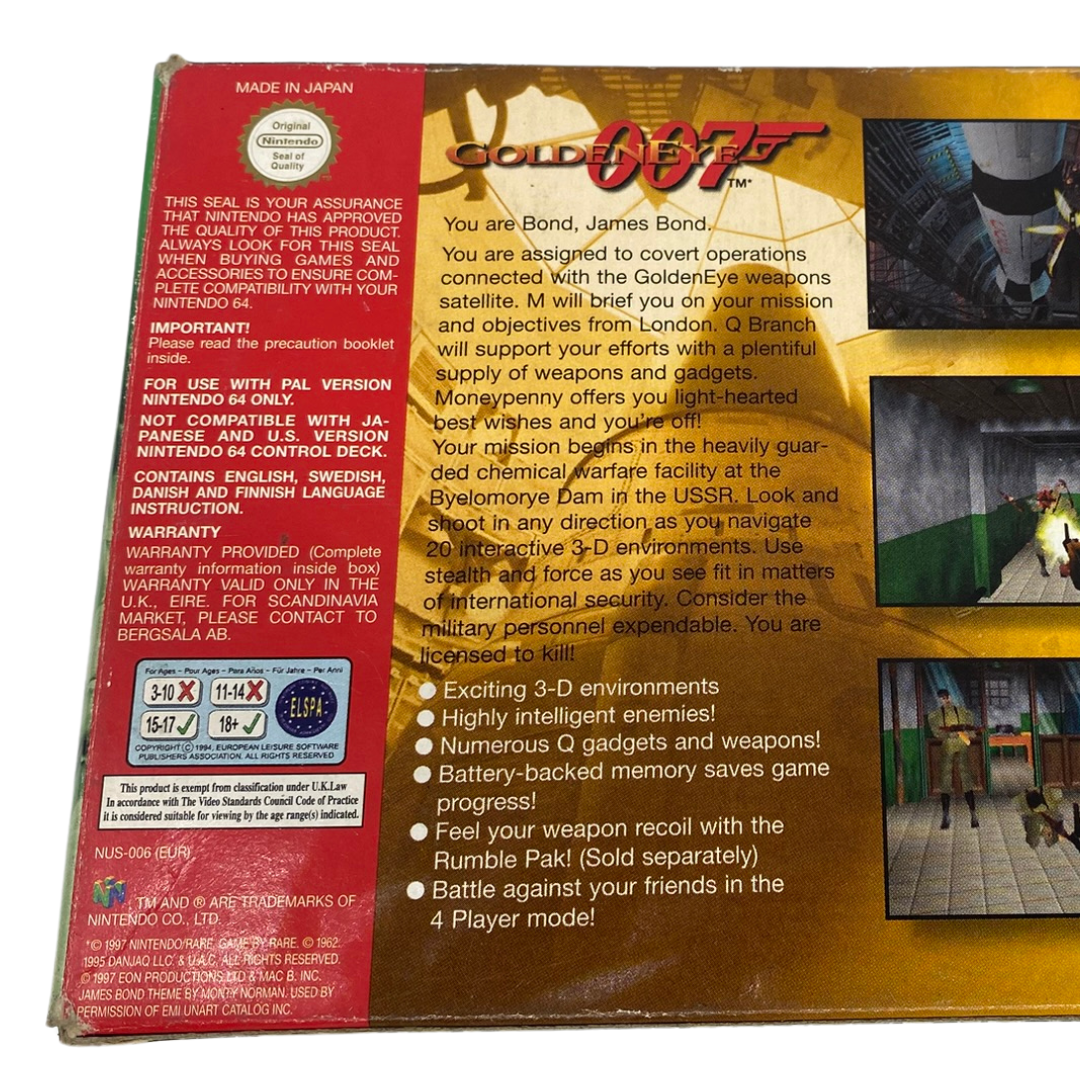 Nintendo 64 / N64 Goldeneye 007, game, box, insert & instructions