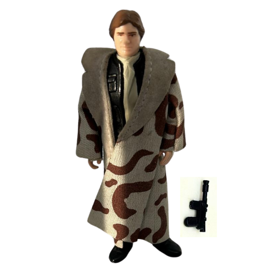 Vintage Star Wars Han Solo Trench Coat complete orig blaster & coat 469