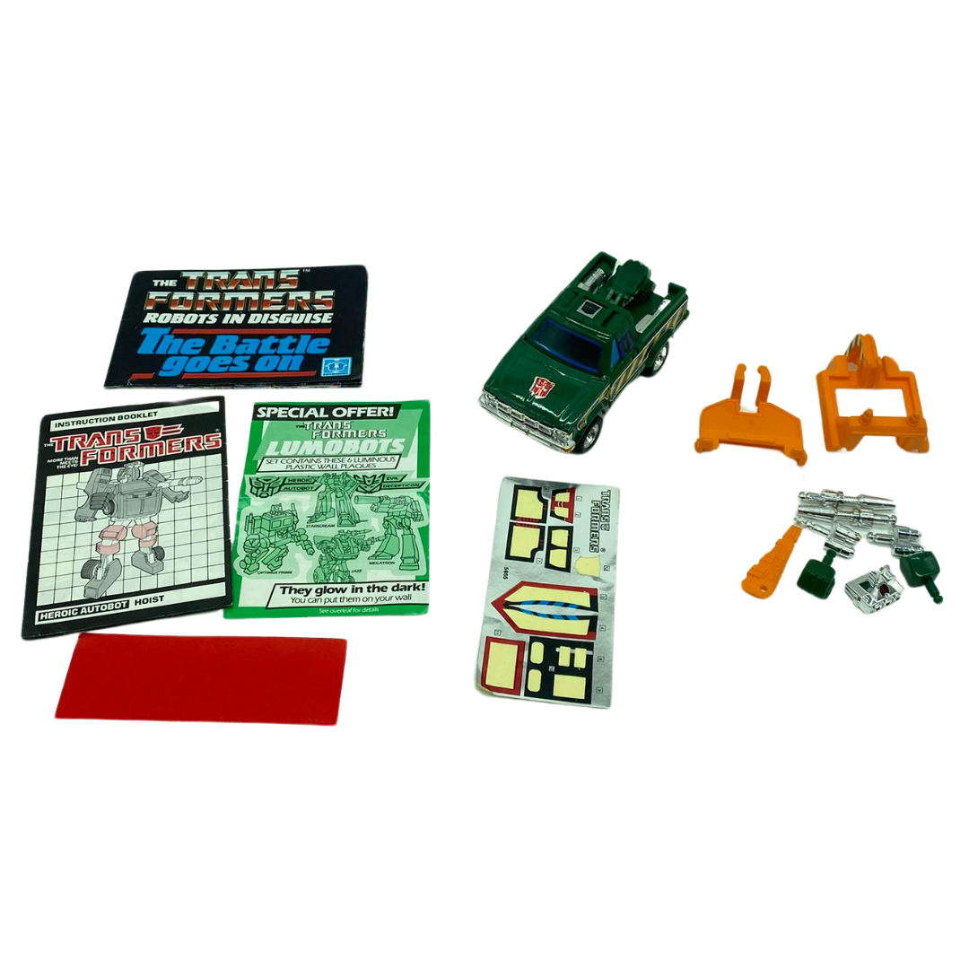 Transformers G1 Hoist near complete missing one piece paperwork included