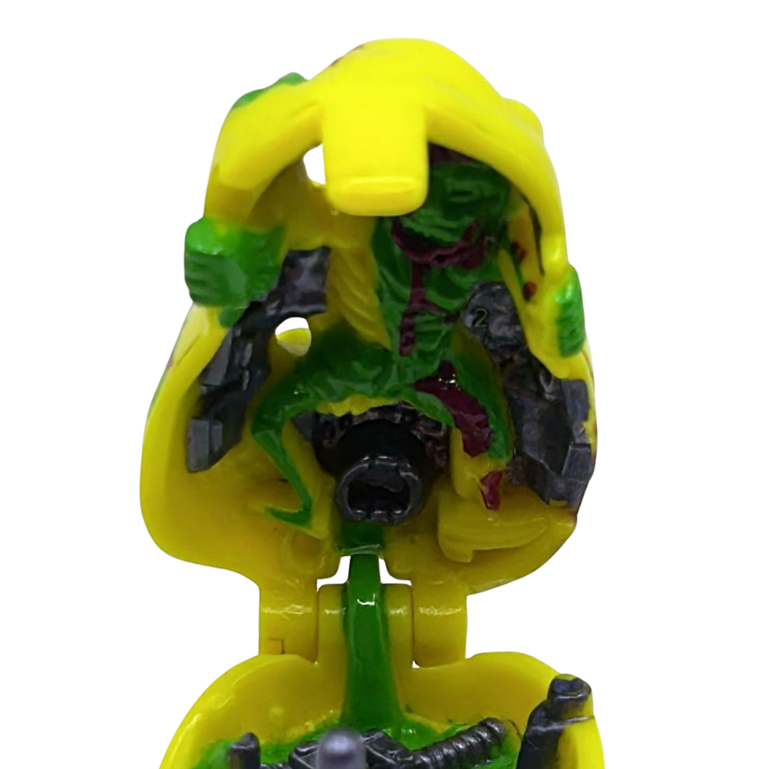 Mighty Max Meltdown Shrunken Head with Max figure damaged gun tip 844