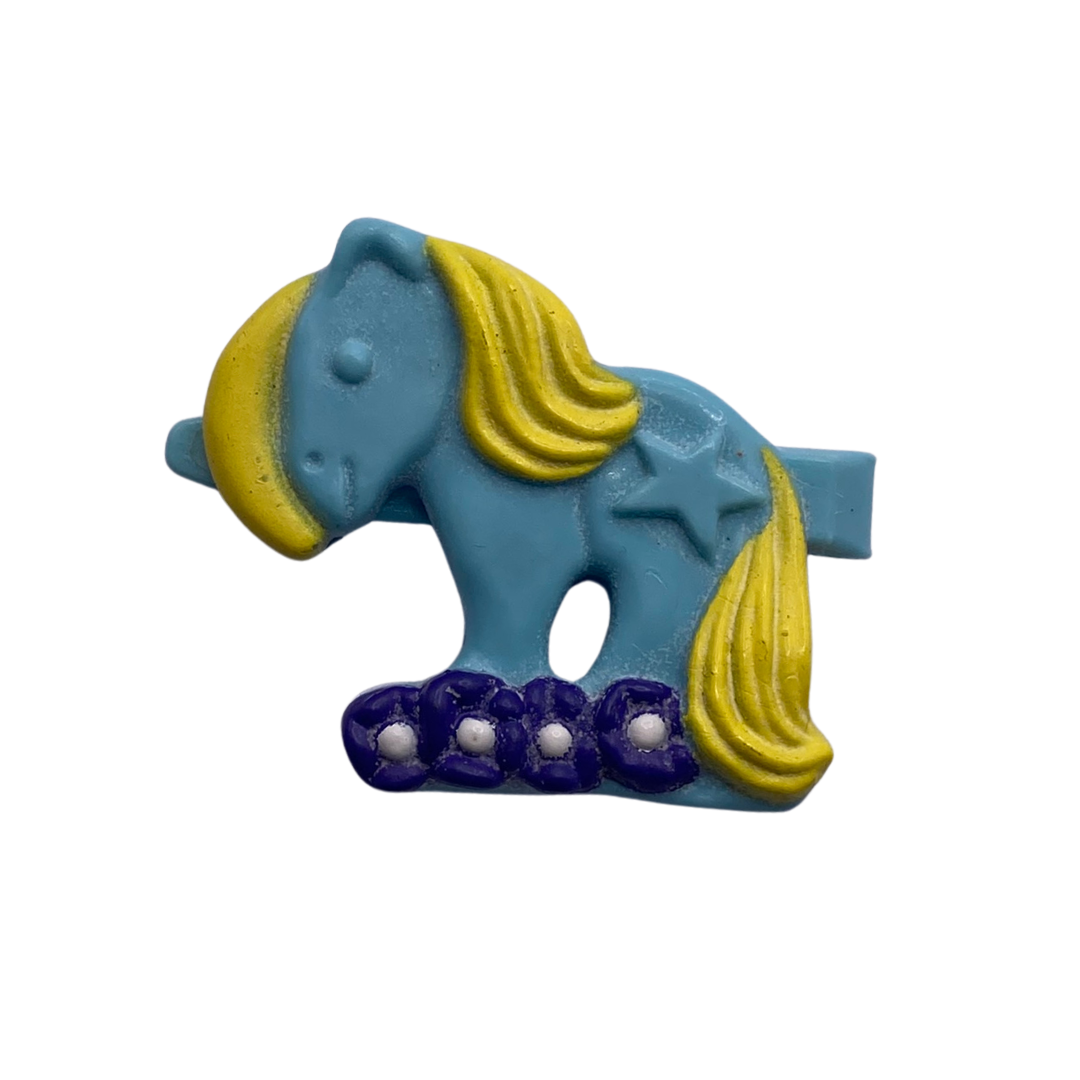 My Little Pony G1 Hasbro Jewellery set blue pony clip 391